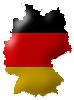 Deutschland Fahne / Flagge Landkarte