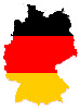 Deutschland Fahne / Flagge Landkarte