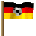 Deutschland mit Fussball Fahne / Flagge 30x48