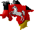 Bundesland Deutschland Niedersachsen Fahne / Flagge Landkarte