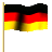 Deutschland wehende Fahne / Flagge 48x48