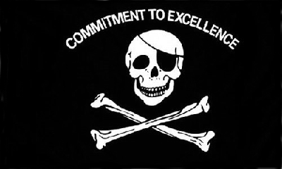 Pirate Commitment to Excellence flag 90 x 150 cm