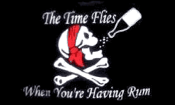 Pirat The time flies when you re having rum flag 90 x 150 cm