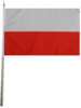 Polen Stockfahne / Stockflagge 30 x 46 cm