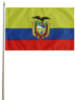 Ecuador Stockfahne / Stockflagge 30 x 46 cm