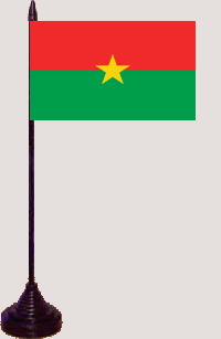 Burkina Faso Tischfahne / Tischflagge 10 x 15 cm