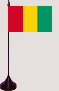 Guinea Tischfahne / Tischflagge 10 x 15 cm