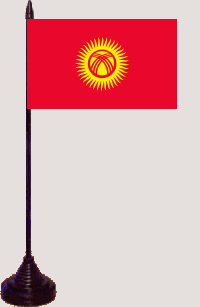 Kirgisistan / Kirgistan Tischfahne / Tischflagge 10 x 15 cm