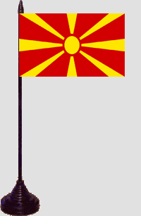 Mazedonien Tischfahne / Tischflagge 10 x 15 cm