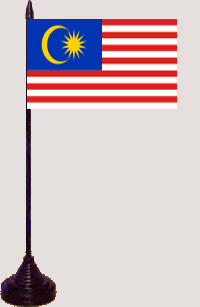 Malaysia Tischfahne / Tischflagge 10 x 15 cm