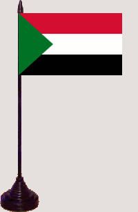 Sudan Tischfahne / Tischflagge 10 x 15 cm